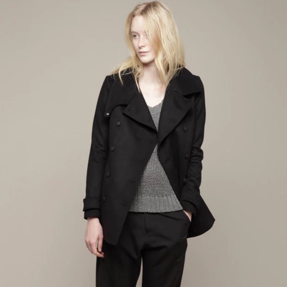 Rag & Bone | Edinburgh Wool Peacoat in Black Size XS